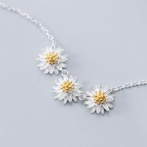 925 Sterling Silver Cute Flower Necklaces